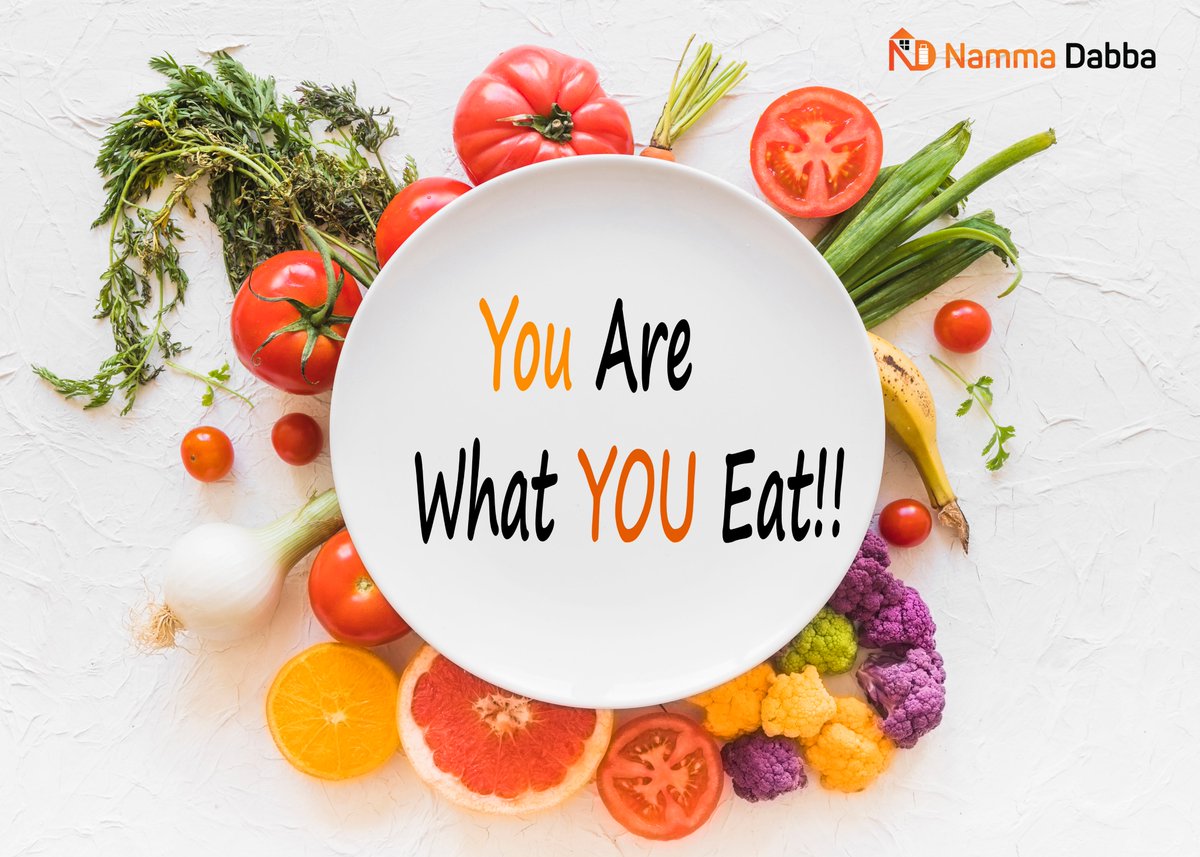 NammaDabba's tweet photo. A well-balanced diet not only results in better health and overall body composition, but because of the “brain-gut connection” — can also make us feel great. So Eat Healthy, Be Healthy.#youarewhatyoueat #healthydietfood #nammadabba #nammadabbablr #HealthyFood #HealthyEating https://t.co/7pKAx1hU1K