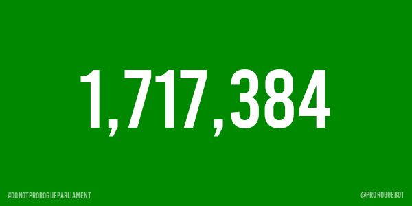Do Not Prorogue Parliament Petition Tracker tweet media