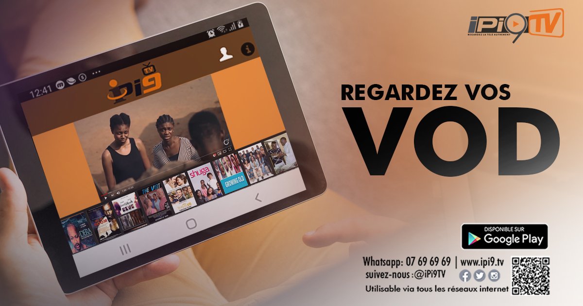 iPi9TV's tweet photo. Connectez-vous à votre appli #iPi9TV et allez à la section #Vidéoàlademande pour regarder en streaming un large éventail de programmes.
En ce moment en VOD, profitez d'une bonne sélection de film africains. https://t.co/djZyF0Zz0x