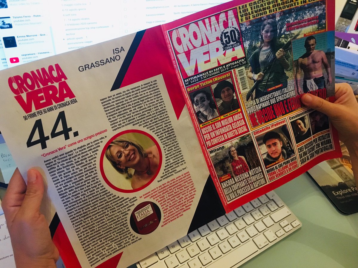 IsaGrassano's tweet photo. <Perché è solo così che il tempo passa ma sembra fermarsi: mantenendo quella promessa da "scrigno prezioso" di fatti e news, al quale avvicinarsi con lo sguardo di bambina. Buon compleanno, Cronaca Vera>
Il mio #ricordo in edicola
#cronacavera50anni  #quartadicopertina #giornali https://t.co/KuYXvgQU38