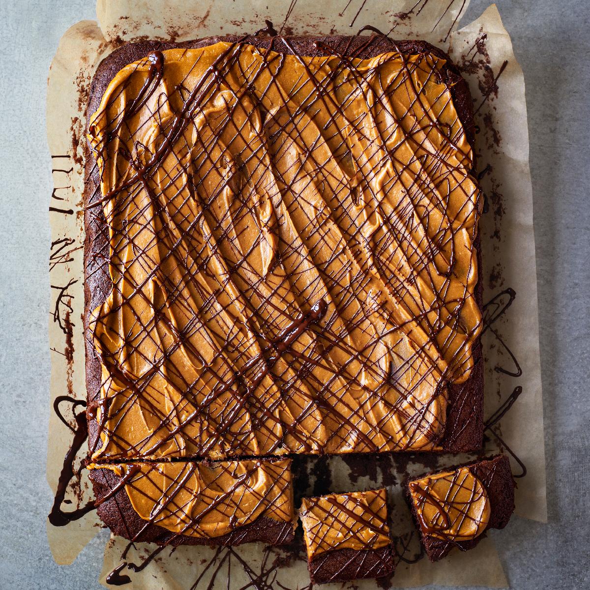 Twittwoooo12's tweet photo. This indulgent chocolate traybake is the perfect excuse for baking. For the topping, spread over salted caramel icing, then drizzle with melted chocolate. https://t.co/90Emh6ZrL9 #WeArePartners  #TraybakeCake  #WaitroseAndPartners  #SaltedCaramel https://t.co/wLxV9pRuSP