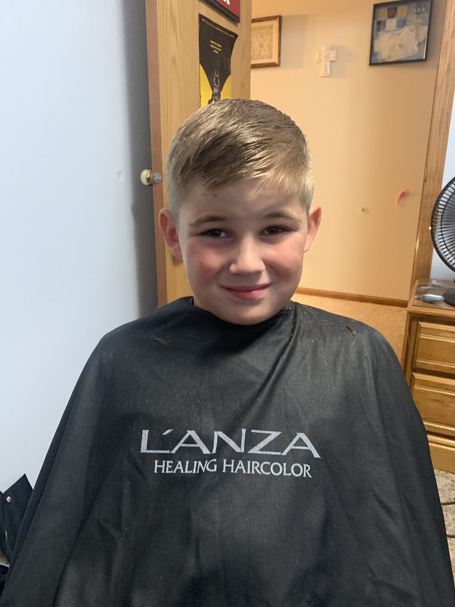 Cutest little client ever! Kyler got a haircut!!