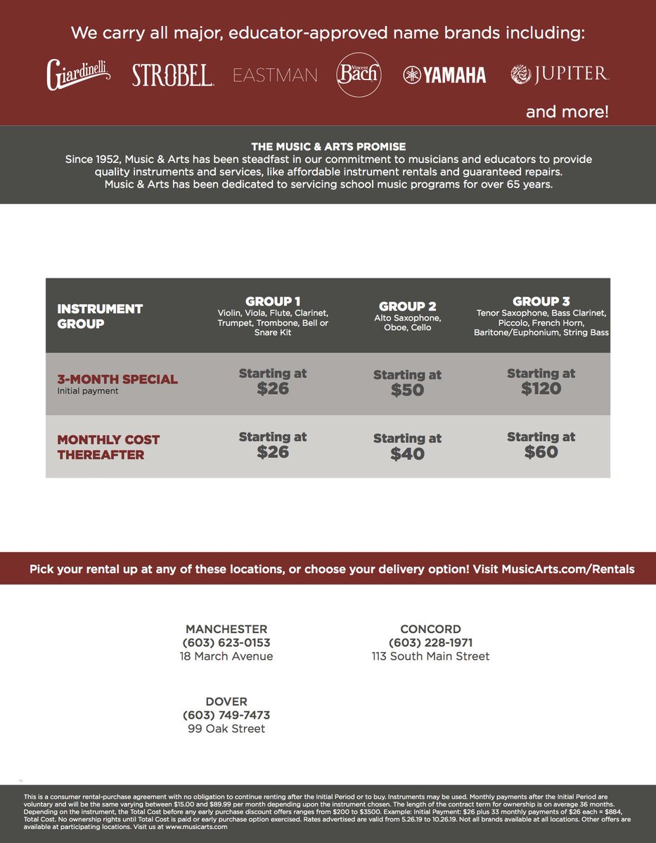 SSDPerformArts's tweet photo. Missed Rental Night? No worries, we've got you covered! Head over to https://t.co/4PmhBUETPE for more info and to register your student online! Then check out the attachments to find out more about rentals! Questions? Contact Lauren.peithmann@sau57.org. https://t.co/JEEehfqnYk