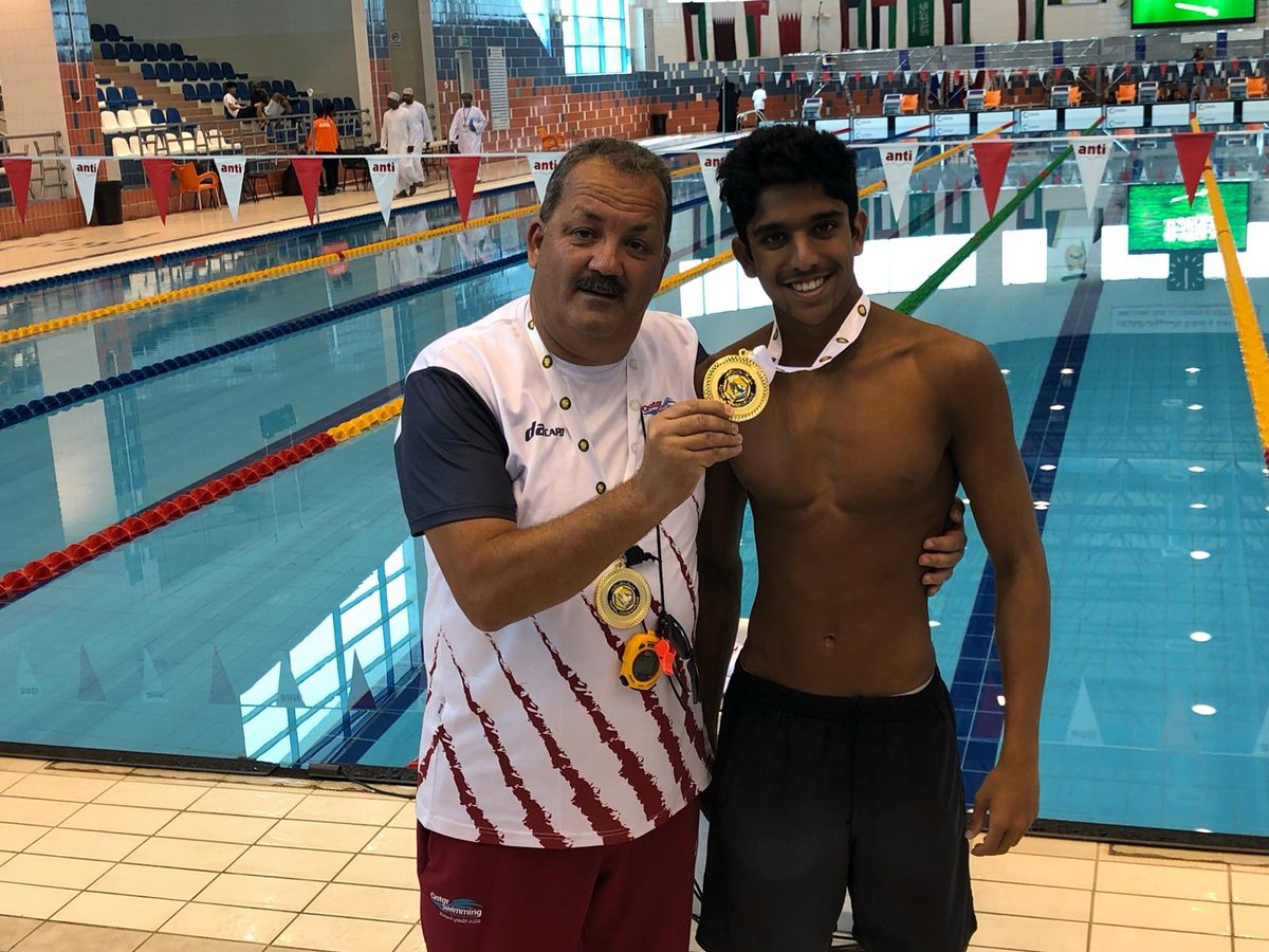 alsadd_swim's tweet photo. يهنىء نادى السد  والجهاز الفني للسباحه 
اللاعب /عبدالعزيز العبيدلي 
 لاعب النادي والمنتخب القطري على الميداليه الذهبيه فى سباق 200 م  متنوع ، فئه عمومى فى بطوله الخليج المقامه بالكويت🌹🌹🌹🌹🌹🌹💥💥💥💥🌹🌹🌹♥️ https://t.co/XeKNf9Ha0L