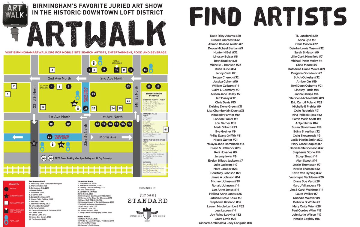 Which artist are you looking forward to seeing the most? #bhamartwalk