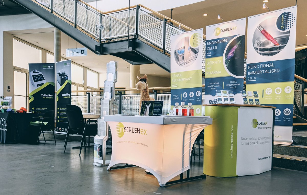 InSCREENeX's tweet image. We're at the 10th (!) 'Symposium für Industrielle Zelltechnik' - congrats! @FraunhoferEMB @BIODeutschland. Now up: keynote on #CellModels by @BRAINbiotech CEO Dr. Eck #science #research #invitro #Biotechnology