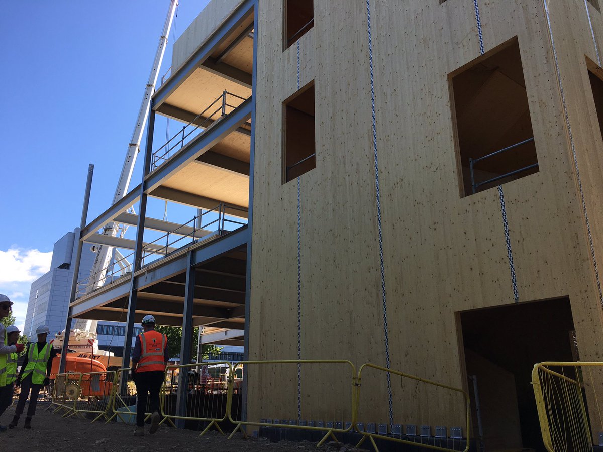 millsy249's tweet photo. Frame and CLT structure progressing at Kent and Medway Medical School. @KMMSmedschool @fgouldconnect https://t.co/lBEzDpbuMf