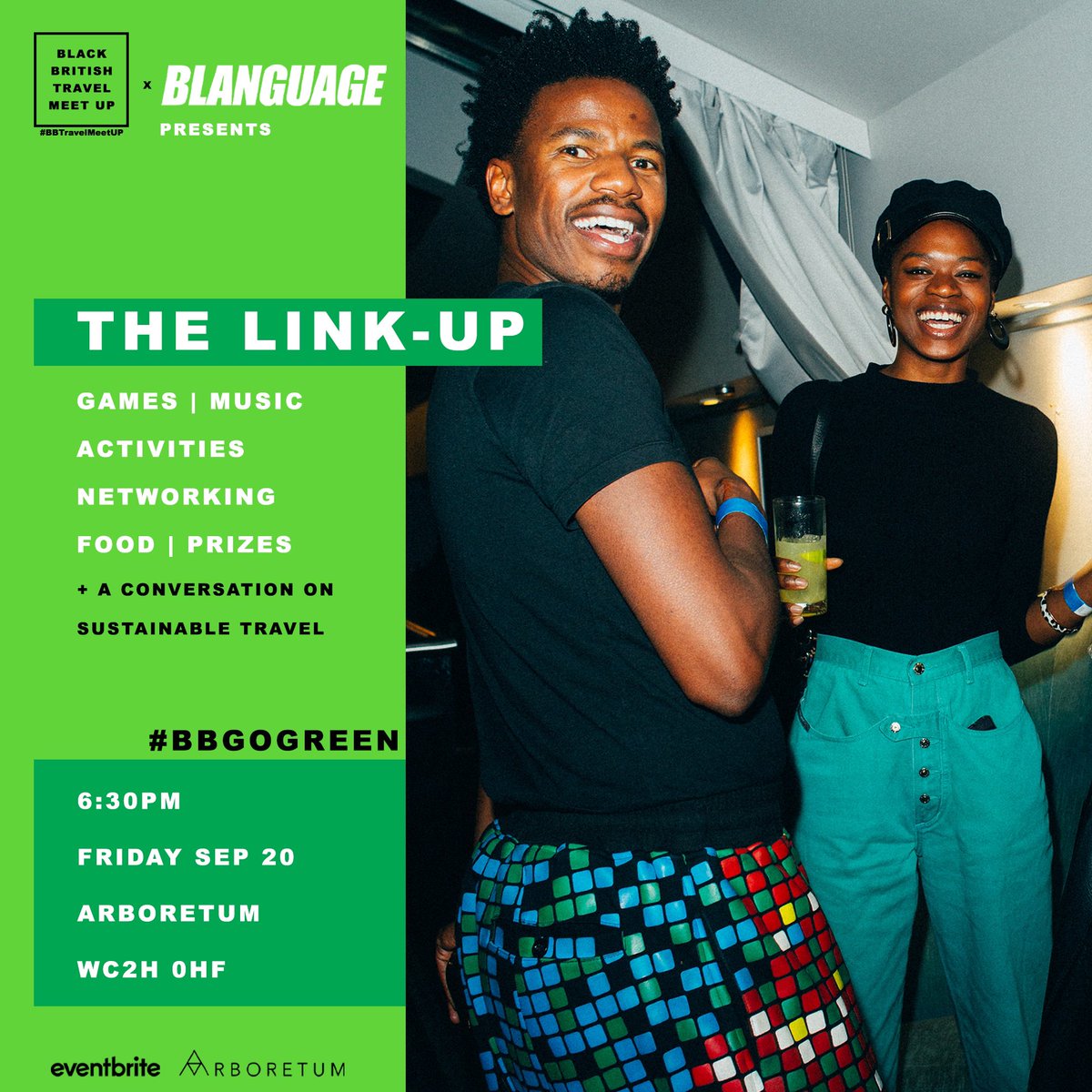 BBTravelMeetUp's tweet photo. Our next event x #BLANGUAGE !! Tickets out now for THE LINK UP - a games night with a twist!
Fri 20th Sept @ the black owned members club ARBORETUM 😍
We’re excited for this one, get your tickets before they GO! https://t.co/sK6CStF9O5 https://t.co/LTMQZqCGB6