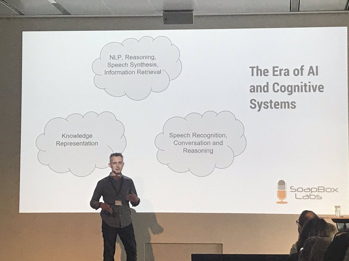 Interesting talk from <a href="/symphonysid/">Martyn Farrows</a> at <a href="/soapboxlabs/">SoapBox Labs</a> on AI and speech recognition and how kids interface with tech at the #kidssummit