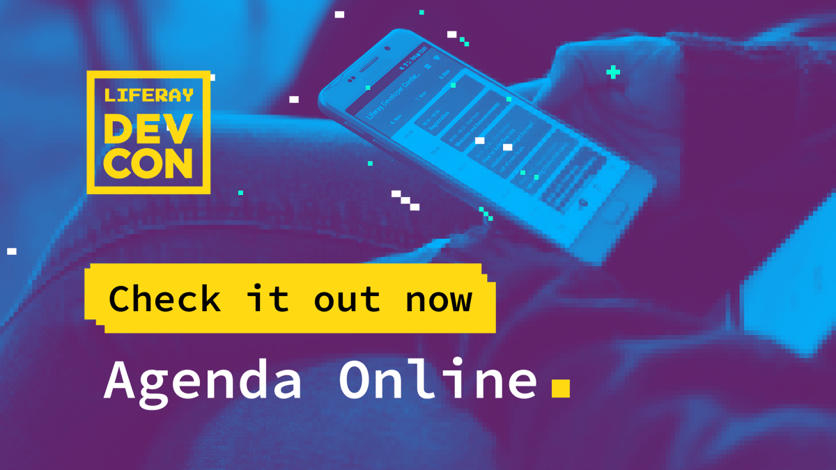 LiferayDEVCON's tweet photo. Product updates, tech deep dives and a look at future development trends – what are you waiting for? Check out the #LRDEVCON agenda &amp; get your ticket today. https://t.co/OxnKJG9P2T https://t.co/XekMHTXPLQ