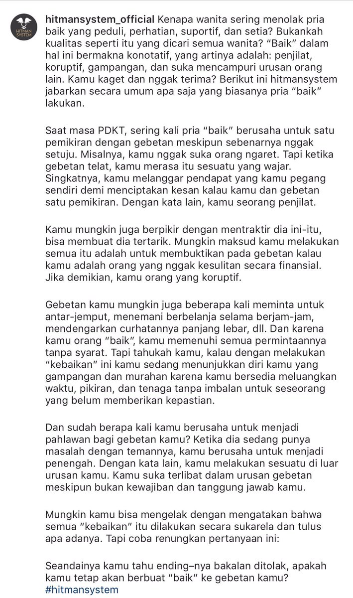 Hsms 4 Juli على تويتر Kenapa Wanita Sering Menolak Pria Baik