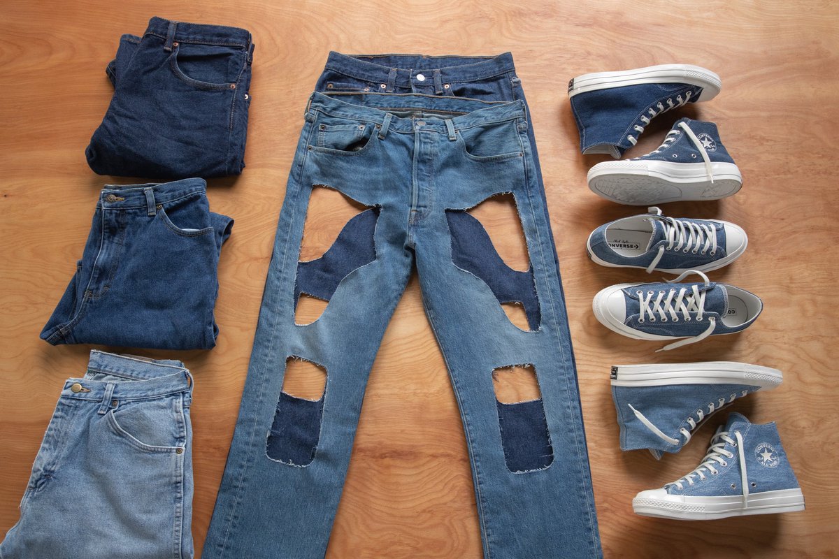 BOLDBerlin's tweet photo. Converse meets Denim! 
#boldclient @Converse Renew Denim comes with a first collection representing Converse’s upcycled textile capabilities!
#boldunite #thefutureisbold #converse https://t.co/N5pkb2qNfA