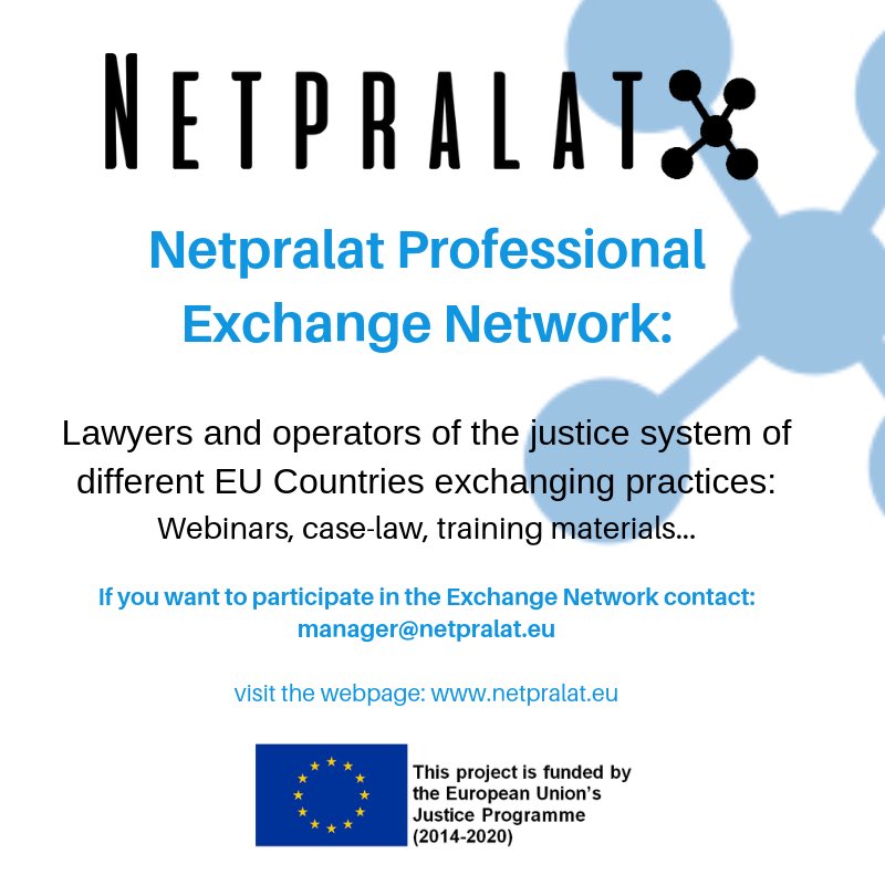 netpralat's tweet photo. Join #NETPRALAT European Lawyers Network on EU’s Procedural Rights Directives to cooperate, share knowledge, best practices. Take part in it! https://t.co/MtHl3RTO7f