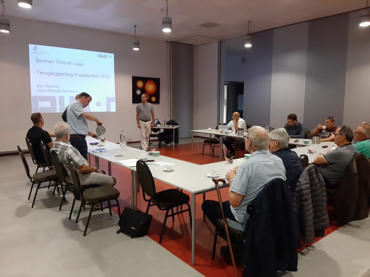 Ontwerp van Ducot Engineering &amp; Advies voor grindbermen in Ohé en Laak werd gisteravond goed ontvangen door kritische en betrokken klankbordgroep. Gemeente Maasgouw wil na bewonersavond graag snel tot uitvoering ovegaan #burgerparticipatie