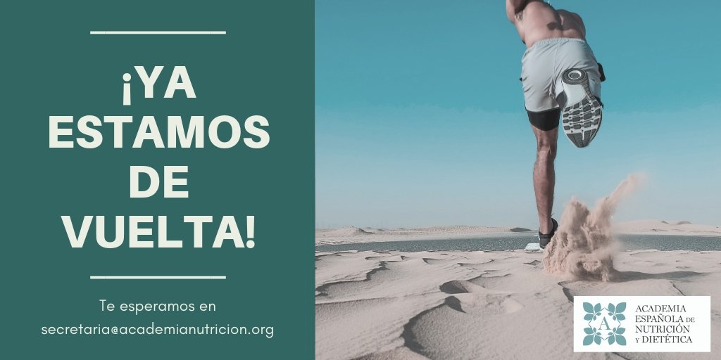 Volvemos manos a la obra con las 🔋🔌 cargadas: #formacion , servicios, #evidencia... 
Te esperamos en academianutricionydietetica.org y en secretaria@academianutricion.org