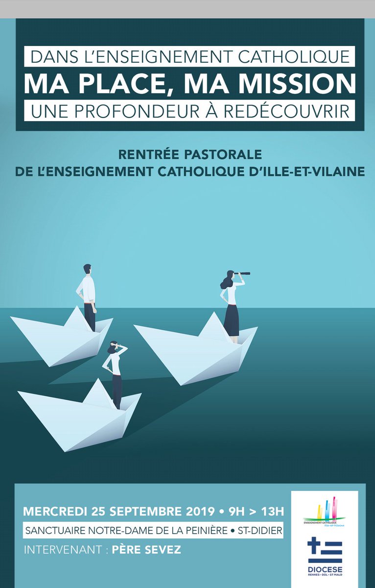 #DDEC_35 #Rentree2019 Les chefs d'établissement et les membres de leurs équipes seront accueillis au sanctuaire ND de la Peinière le 25 septembre pour la #rentreepastorale de l'enseignement catholique d'Ille et Vilaine