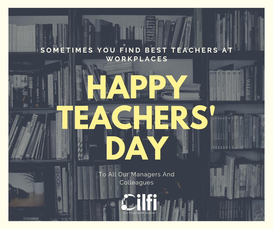 CilfiHR's tweet photo. We have stakes in each other! Happy Teachers' Day to all!
#CILFI #HR #TeachersatWorkplaces #managers https://t.co/ehVxl5LT1b