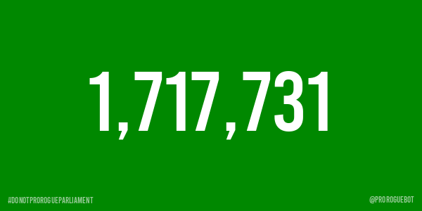 Do Not Prorogue Parliament Petition Tracker tweet media