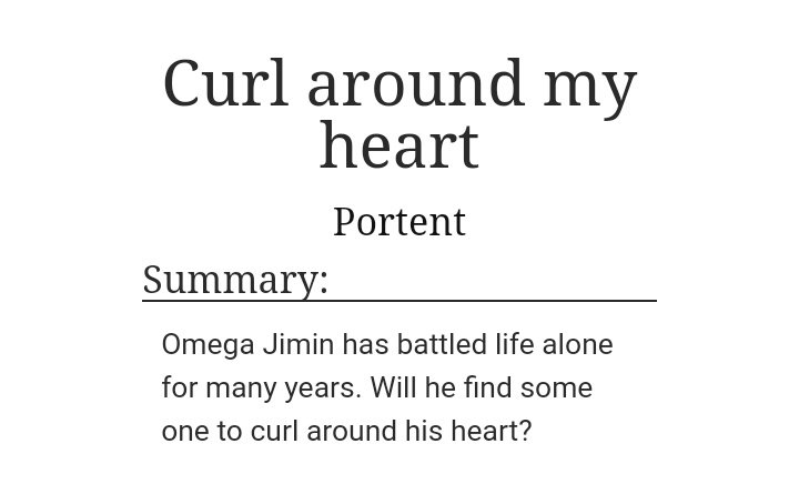 Curl Around My Heart by PortentWC: 13KAlpha JKOmega JMReview: JM’s leg gets permanently damaged after he is attacked. A new pack saves him. Now he can't run, walk properly. JK is a little rude in the beginning but they fall in love!LOVED THE FIC!!! https://archiveofourown.org/works/17645618/chapters/41610257