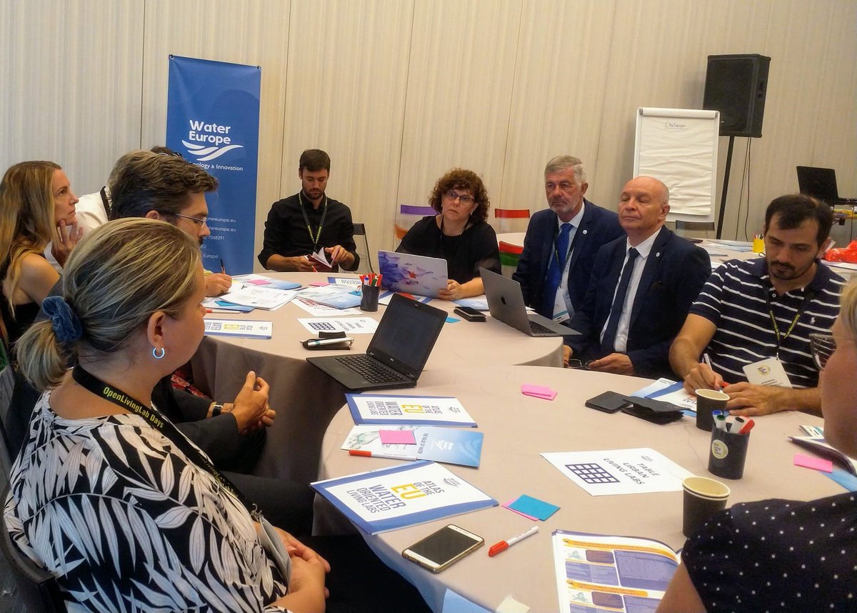 H20EU's tweet photo. #Water #Oriented #LivingLabs interactive workshop is held right now at #olld19 in #Thessaloniki 🇬🇷. Main Objective➡️Explore synergies, collaborative and financial tools to support LLs in addressing💧challenges through the development of #innovative #solutions. https://t.co/MQ48GSsyJp