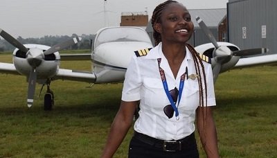 GhanaianMuseum's tweet photo. Audrey Esi Swatson born on Feb 23, 1997 (22 yrs) is the youngest Ghanaian female pilot who has obtained a commercial license. She is from Saltpond. She had her first solo flight with Mach1 Aviation Academy in 2016 when she was 19. https://t.co/Krm8a5UE6E