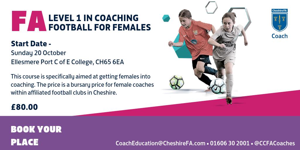 There is a Level 1 course coming up at @tepcecofficial, specifically aimed at getting more females into coaching! 🙋🙋

Sign up here 👉 buff.ly/2ZUh65y

#GetIntoCoaching