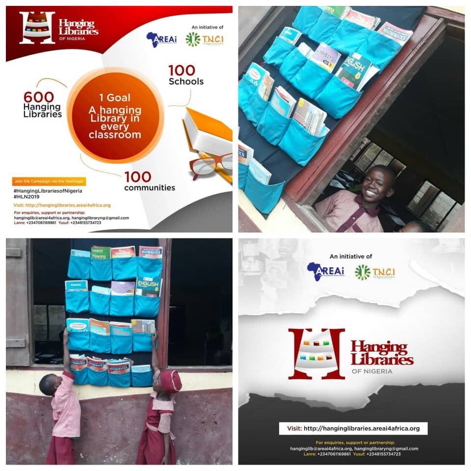 Areai4Africa's tweet photo. On this #InternationalDayOfCharity we SEEK that you SUPPORT us in our bid to shape the future for thousands of children in some of Nigeria’s most under-resourced schools in remote communities.
A #HangingLibrary costs 5000 and with your support, we can make 1 or MORE! https://t.co/X2hwnasTlF