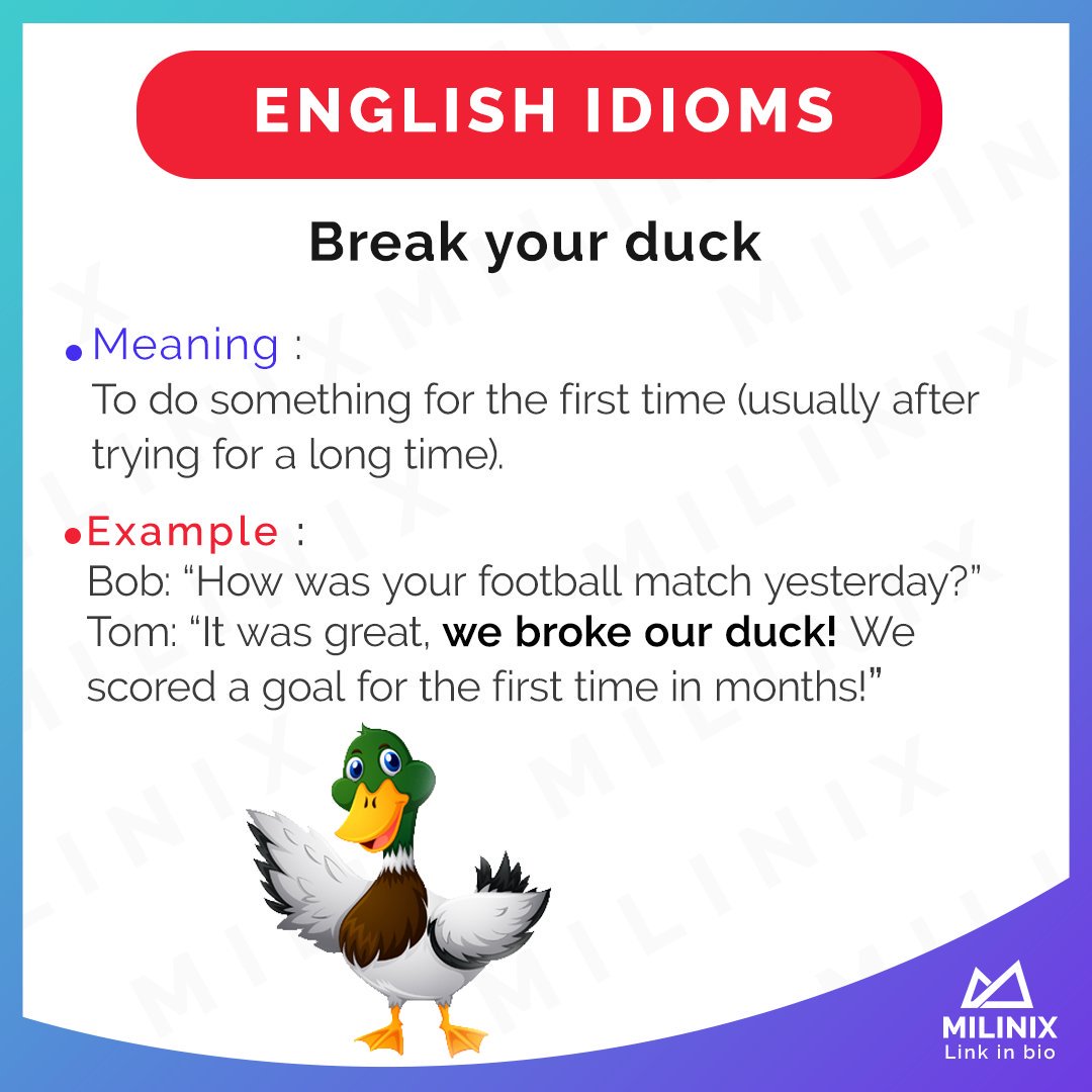 Idiom & Phrase  to meet one's Waterloo idiom, to break the duck idiom, a big  shot idiom origin, pic 