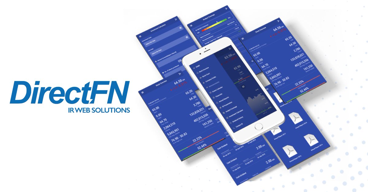 Company's key figures and share information can now be easily accessed on-the-go through our interactive #IR #Mobile #app solutions.

Join us at the 2019 #MEIRA #Annual #Conference &amp; #Awards and learn more about our #InvestorRelations #Web &amp; #MobileApp #Solutions.
<a href="/meirasso/">MEIRA</a>