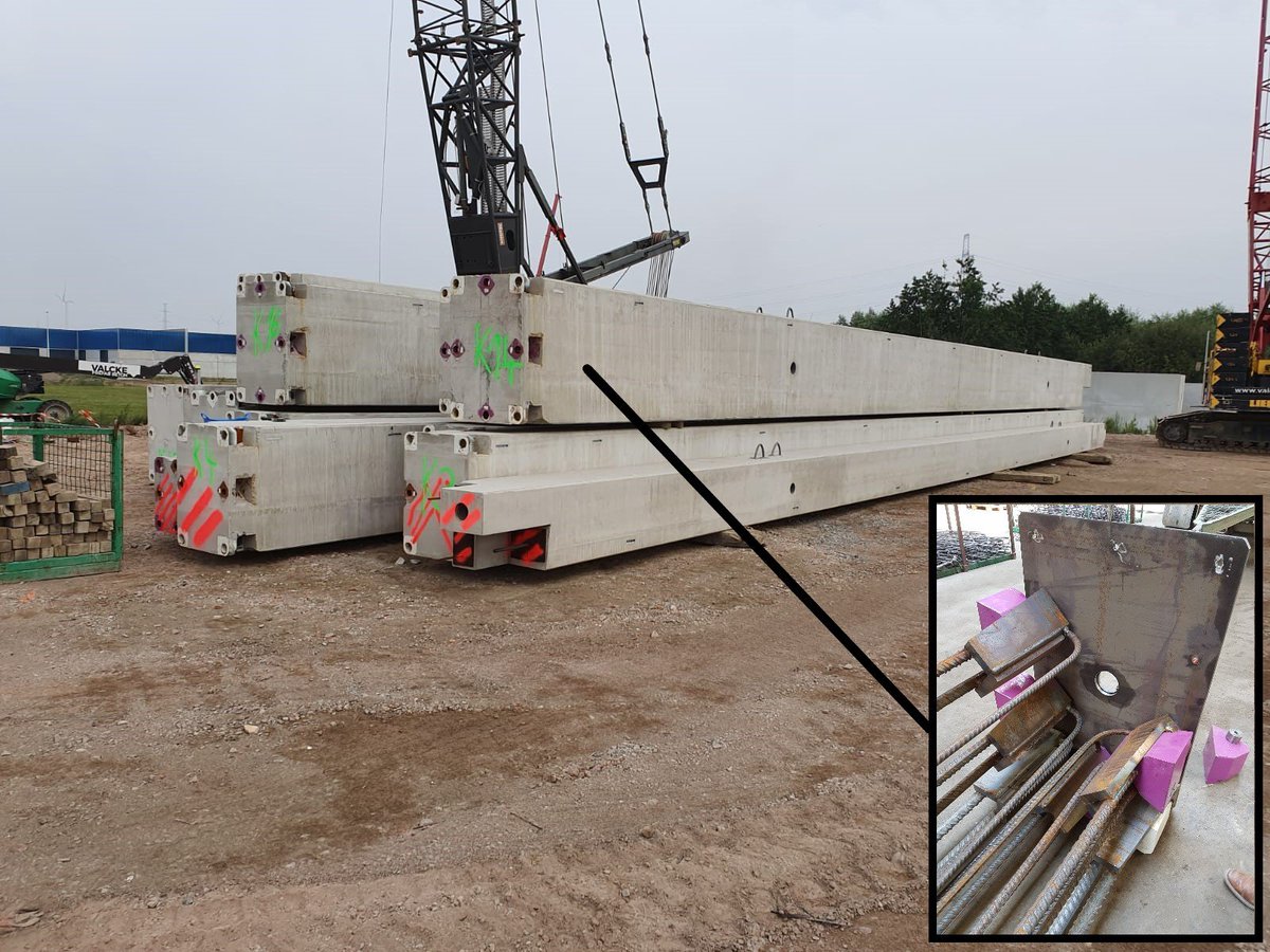 Valcke Prefab Beton is eind augustus gestart met de montage van de meer dan 25 meter hoge(!) prefab betonkolommen van project Proefbrouwerij te Evergem (België).

Peikko's PEC® kolomschoenen worden toegepast om de kolommen snel, veilig, momentvast en schoorvrij te monteren.
