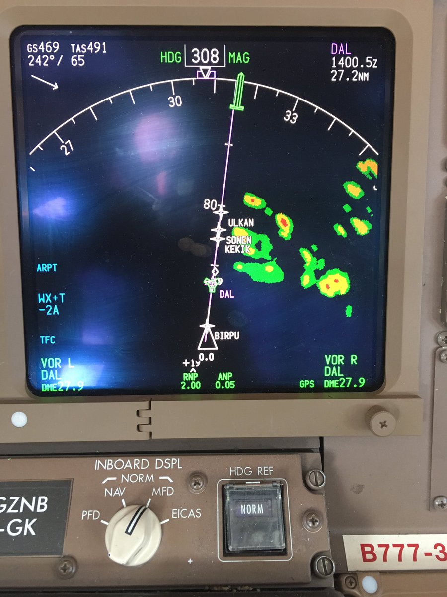 peytour13's tweet photo. Weather encounters on the way back #BEY #CDG #AF565 #777 Usual for this period of year over Turkey 🇹🇷 #pilotlife #avgeeks You may notice the accuracy of Weather Radar #SafetyFirst 👍 https://t.co/aJrKflPpWt