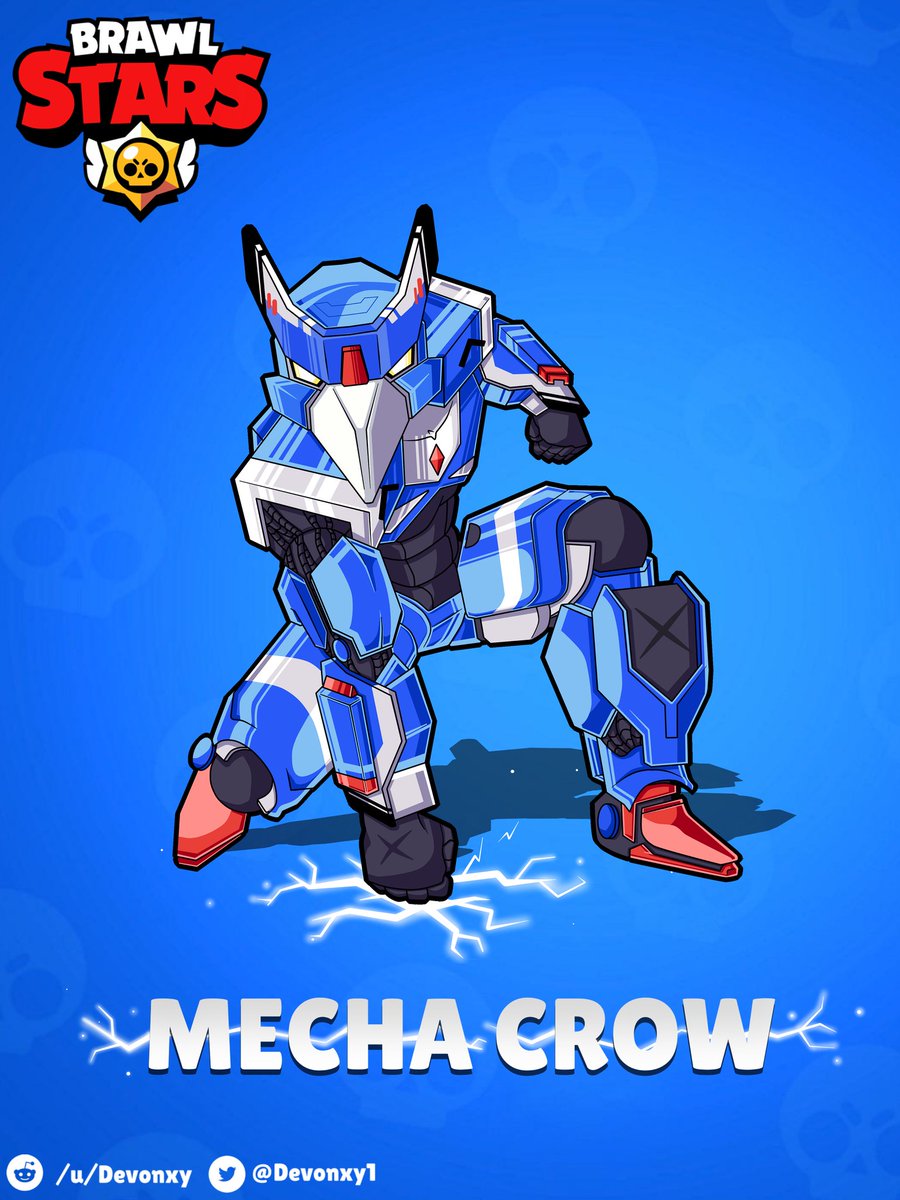 Devonxy Commissions Open On Twitter Solo Pic Of The Mecha Crow I Did Brawlstars Brawlstarsskins Brawlstarsart - brawl stars meka crow