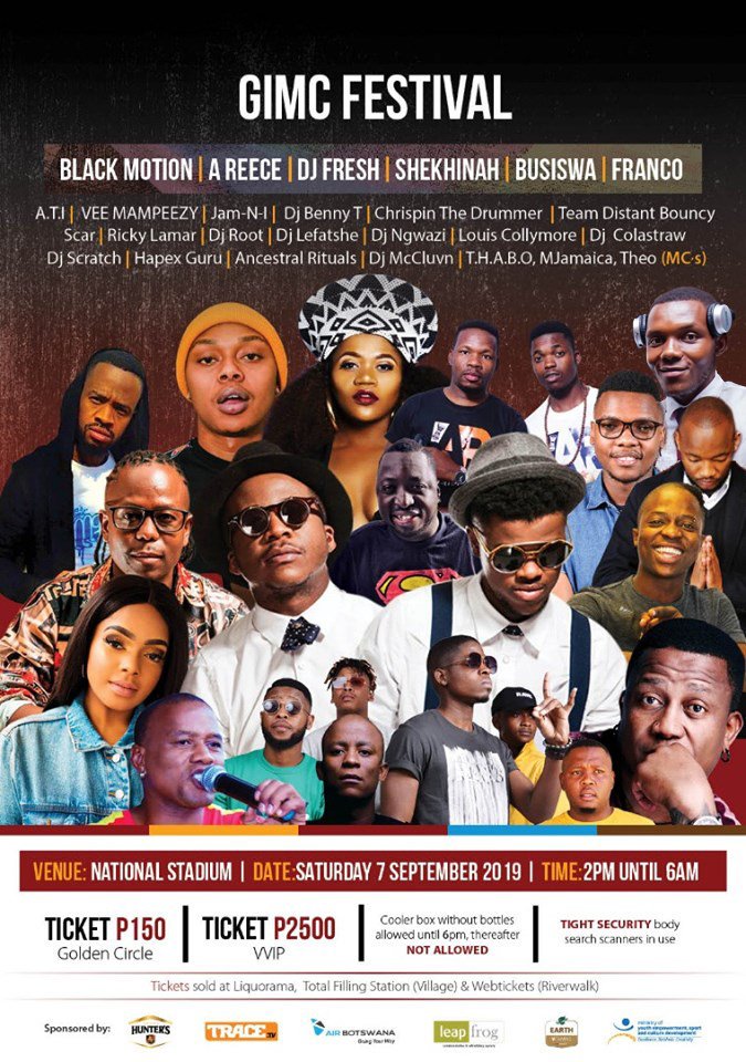 <a href="/staywellhotels/">StayWell Hotels</a> <a href="/Casper_thedj/">#NoLoVes</a> <a href="/deelowbw/">Deelow</a> <a href="/DjTmanBots/">Nations Finest</a> <a href="/djkopsBw/">djkopsBw</a> Performing LIVE this SAT 7 SEPT '19, at @bwgimc FESTIVAL alongside amazing African acts! I hope you all got your tickets 🤞🏾 Please do come through, let's unite, support us &amp; have an awesome time. Expect nothing but FAYA sets ALL NIGHT LONG. 🔥🔥🥳 #gimc2019 #pitsoyabotlhokwa