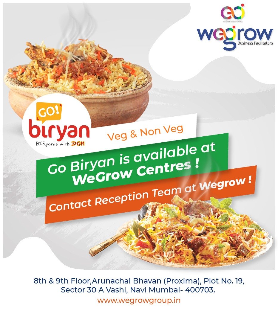 OwWegr's tweet photo. Go Biryan is available at WeGrow centres!!
Contact reception team at WeGrow!!

#wegrow #shareoffice #shareofficespace #coworking #Space #startofficespace #officespaceforrent #coworkinglife #futureofwork #workplace #coworkingoffice #creativeworkspace #Navimumbai https://t.co/0fVCxz80lU