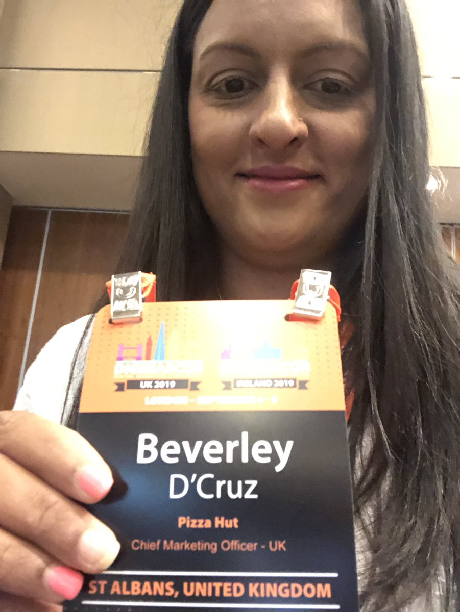 bfdcruz's tweet photo. Thrilled to be a speaker at DigiMarcon UK 2019 sharing Pizza Huts digital transformation journey and how being creative and being effective don’t need to be mutually exclusive #digimarconuk https://t.co/uevFAIa3wi