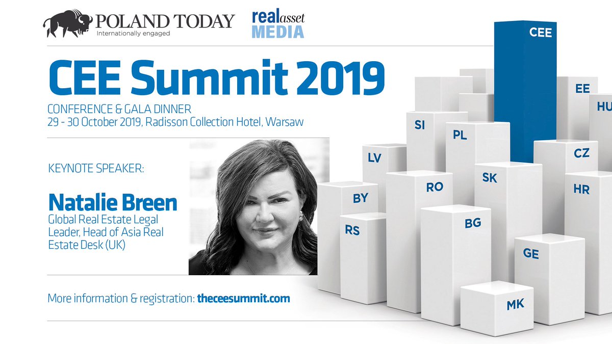 PolandToday_'s tweet photo. With over 15 years of experience working in the Asia Pacific region, Natalie Breen helps clients to invest in offshore commercial real estate as Head of the Asia Real Estate Desk for @PwC_UK. Natalie will be a speaker at #CEESummit in Warsaw. Register now: https://t.co/CNi2uFJFhc https://t.co/dp2OfYZN92