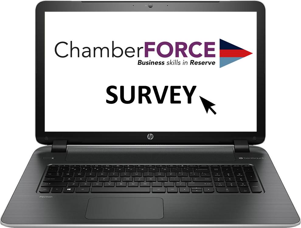 We would like some VERY QUICK feedback on our 
<a href="/Chamber_Force/">ChamberFORCE</a> Programme. Please spare 30 seconds to complete the survey. Thank you!

surveymonkey.co.uk/r/T3QBC9B

#ChamberFORCE #ArmedForces #armedforcescovenant