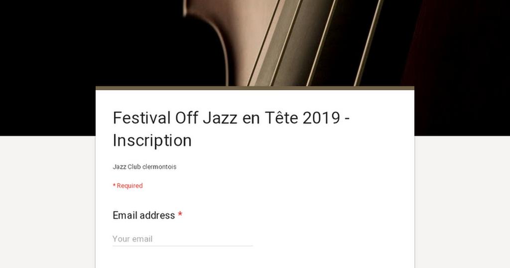JazzClubC's tweet photo. Hellooo ! 🎺

En espérant que vous avez passé un excellent été 🌞, voici pour les intéressés le formulaire d'inscription au OFF que nous organisons chaque année autour du Jazz en Tête International Jazz Festival.

Faites passer à vos amis musiciens et … https://t.co/EsSTWwbVgw https://t.co/Mt7x5ddEDj