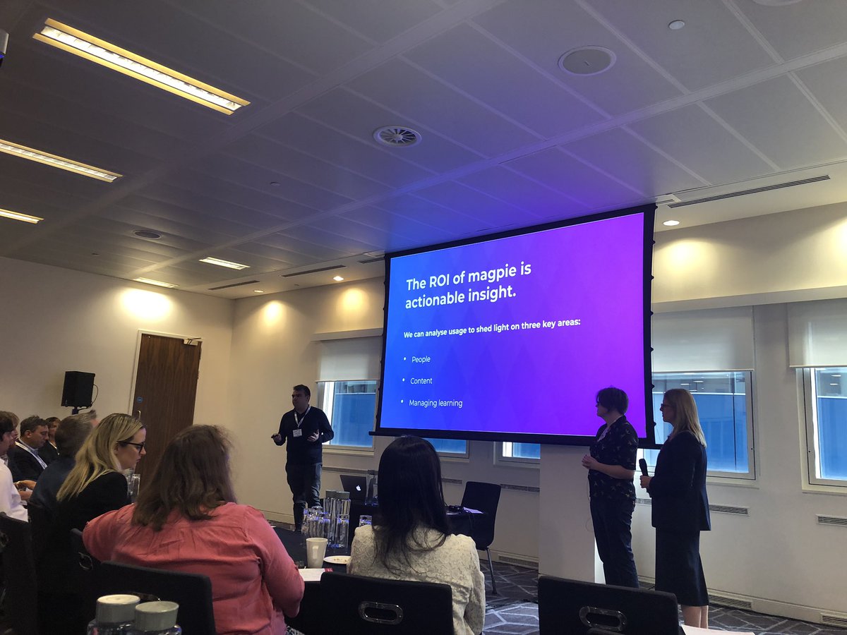 “The ROI of magpie is actionable insight”. Actionable insight. Not just data. Not just reporting. And James has a LASER! <a href="/Filtered_Tech/">Filtered</a> <a href="/YourLPI/">The LPI</a> <a href="/MiPS1608/">Michelle Parry-Slater #TheLnDHandbook</a> <a href="/Girlguiding/">Girlguiding</a>