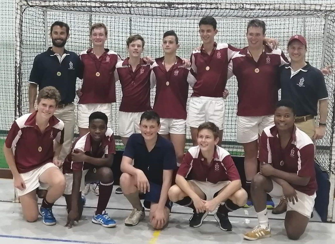 KearsneyNews's tweet photo. U16As win the U16 Durban Indoor Hockey League 2019, beating Northwood 3-2 in the semis and Westville 2-1 in the finals on Tuesday night.  Well done boys and staff. https://t.co/D9go4ejvOB