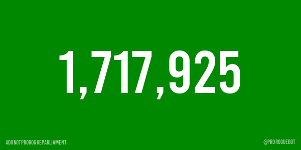Do Not Prorogue Parliament Petition Tracker tweet media