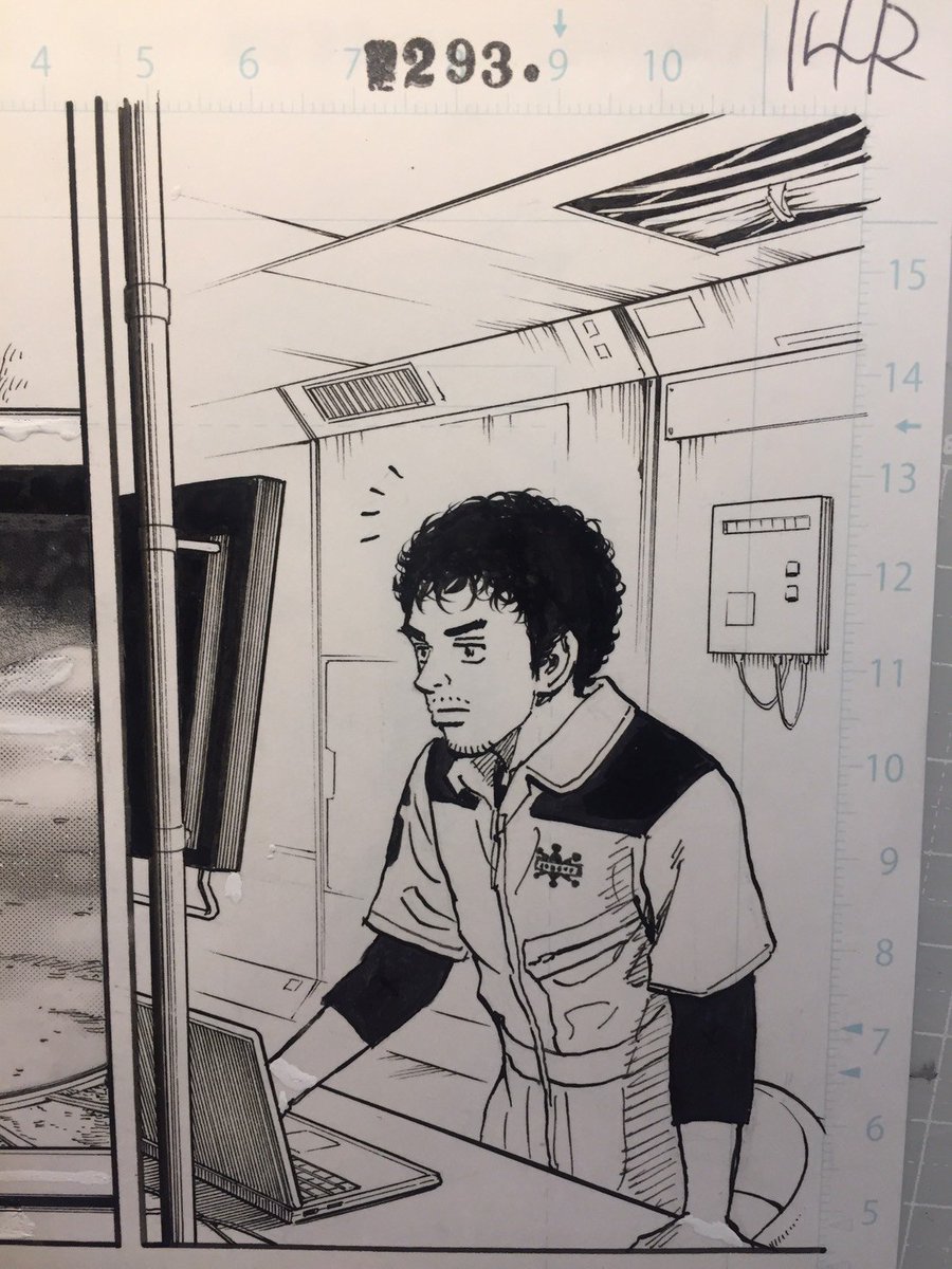 宇宙兄弟 9月22日40巻発売 突然ですが 宇宙兄弟 が単行本になるまでの絵の過程を 同じコマでちょっと見てみましょう 1枚目 ネーム 2枚目 生原稿 3枚目 単行本