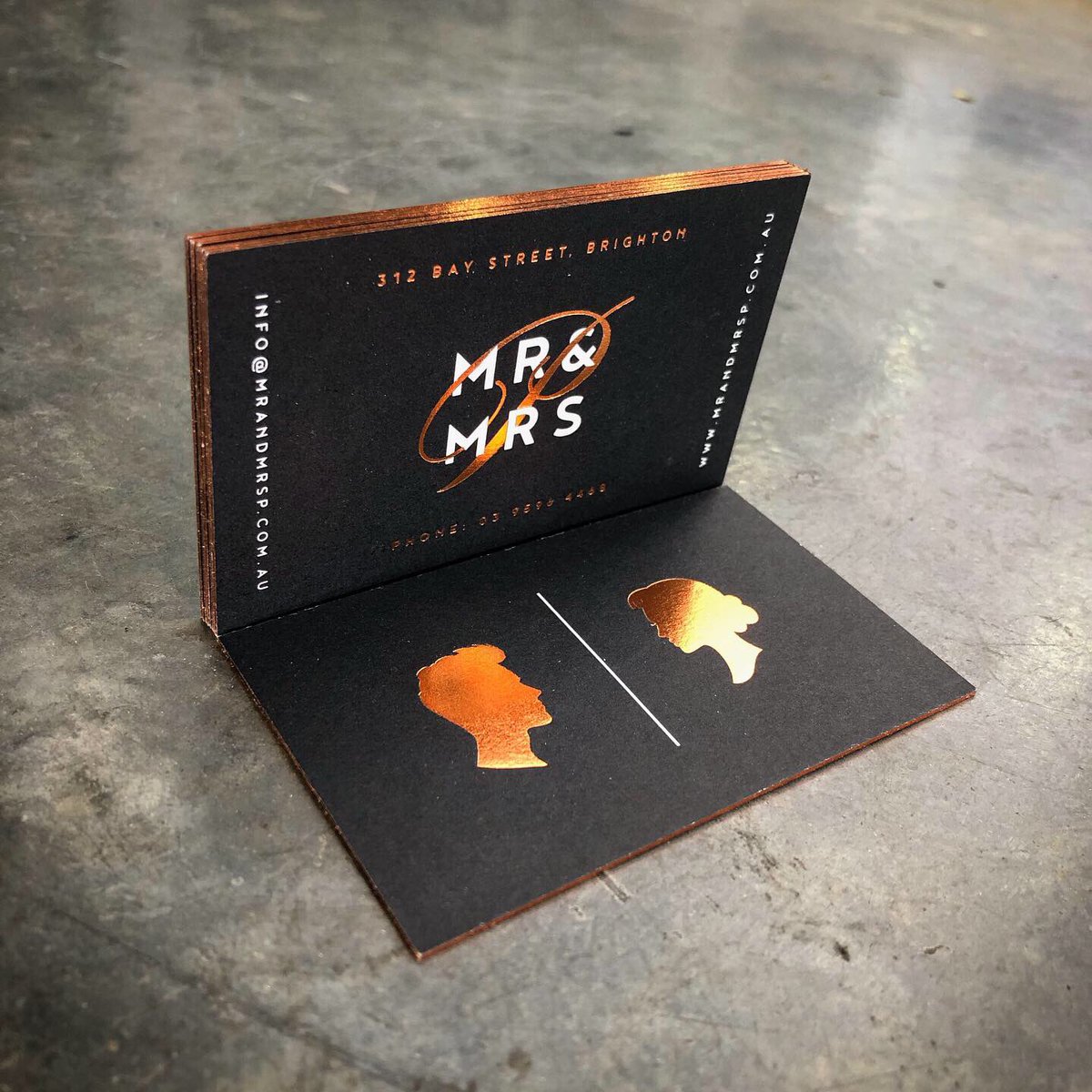 Mr /& Mrs Card With Copper Foiling