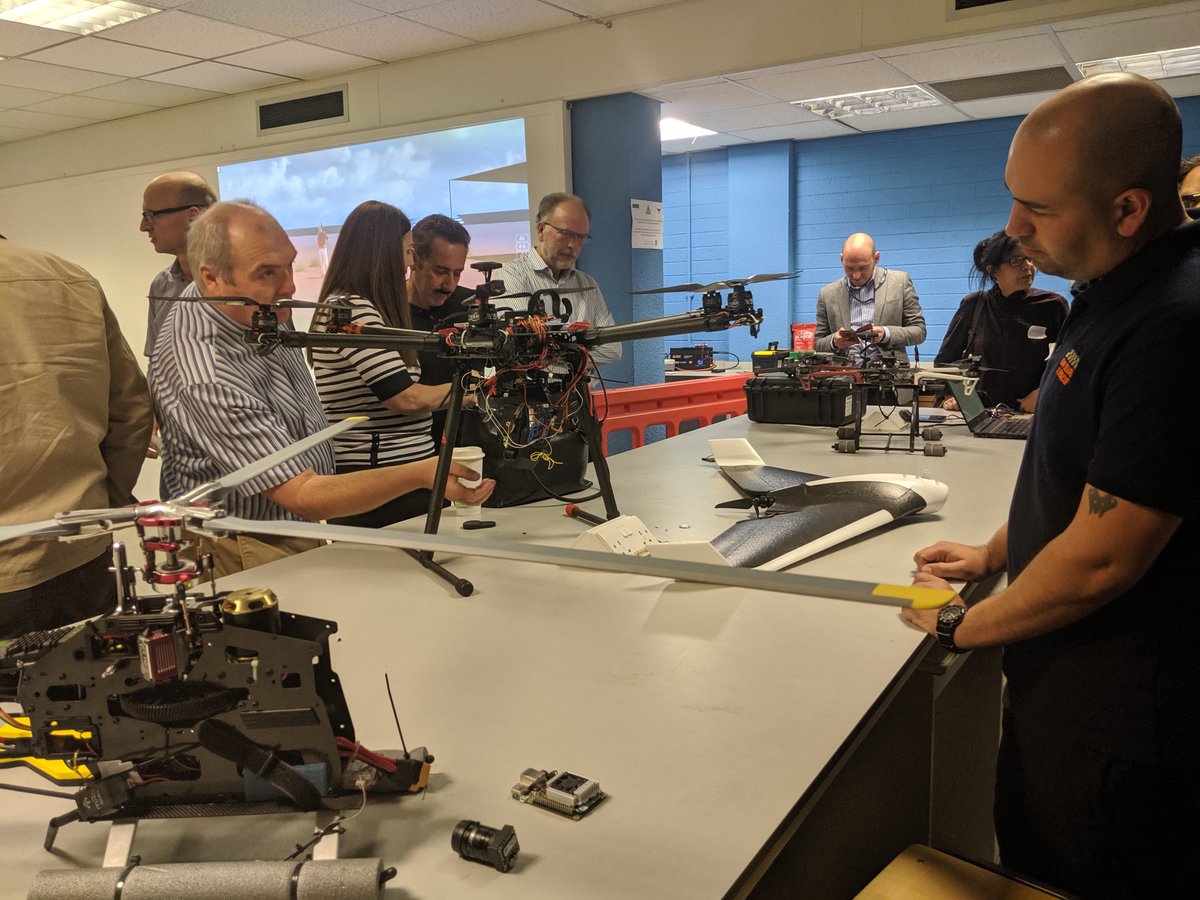 Had a lovely day at @LJMU yesterday learning about their drone work and presenting our malaria project to demonstrate the use of #drones4good . Lots of fun tech around to inspire new ideas!
