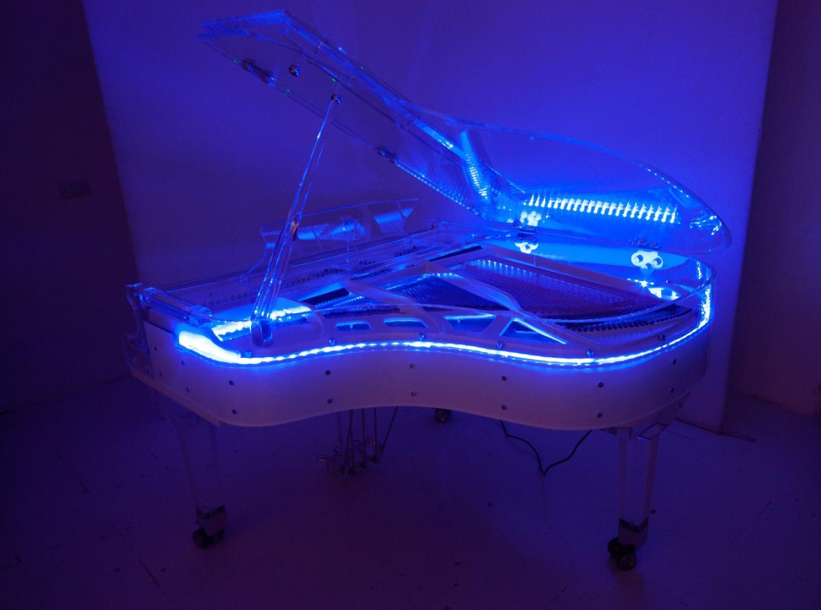 Edelweiss Pianos on Twitter: "🔷🔹 Blue light's turn! 🔹🔷Do you like original #transparent #piano with LED lights? Edelweiss' self-playing pianos can be customised in limitless designs. Perfect for #pianolovers! Now available