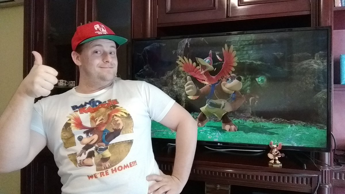 miketendo64's tweet photo. Let's get a #BanjoInSmash Appreciation photo thread going. Comment your photos of the Bear and Bird in #SmashBrosUltimate. Bonus Points to anyone wearing Banjo-Kazooie Attire.
@ImpactGameStat 
@nintenmau5 
@Fdr_Design 
@grantkirkhope https://t.co/AfZ79vIeGA