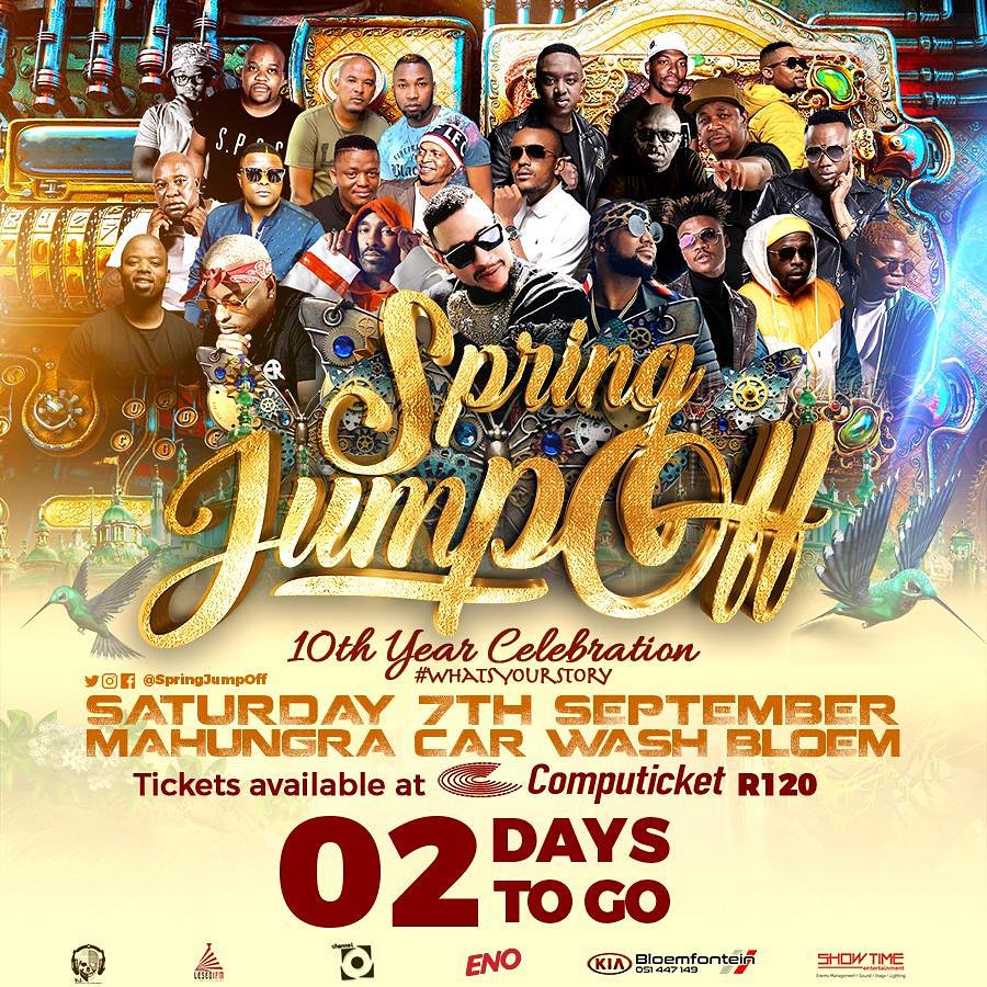 EkurhuleniSE's tweet image. #SpringJumpOff19 #Bloemfontein #Mangaung #Mahungra #Sep7 JUST 2 DAYS TO GO!!! 
@djmahoota @Vetkuk @VetkukvsMahoota Powered by @LesediFM @ChannelOTV @kiamotorssa #ENO