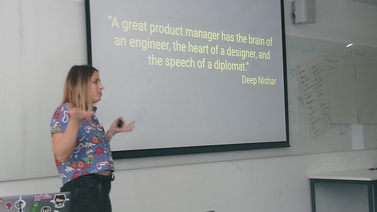 betzibetzner's tweet photo. @terezaif telling us about the necessary job roles required to make a data science project a proper success. #datascience @KentOR61 @FREENOWTech https://t.co/ktfwigwOOK