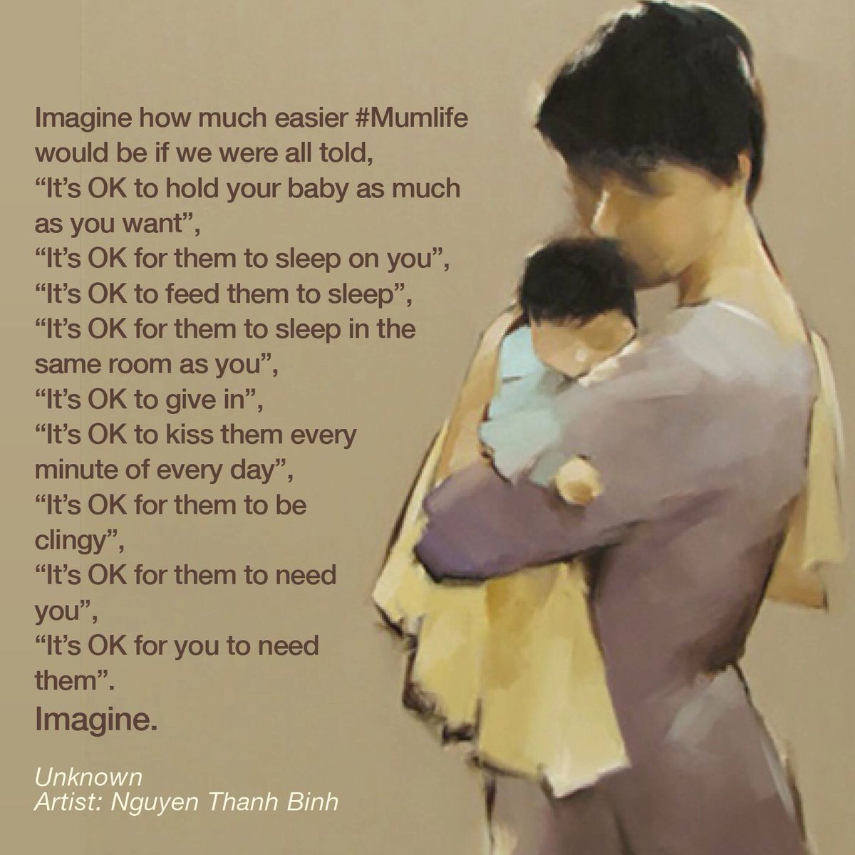 Trust your instincts! Believe in yourselves, you’ll know what is best for you and your baby.
#nurturingtouch
#babies
