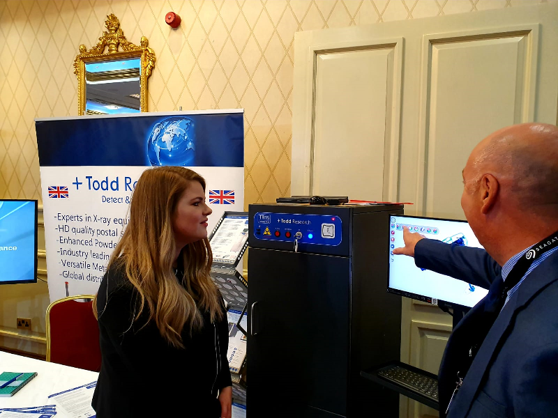 ToddResearch1's tweet photo. Busy day so far for Stewart, giving demonstrations on our TR15 Cabinet X-ray Scanner for postal screening, at Security Twenty 19 Dublin!
#Sectwenty19 #postalscreening #security https://t.co/XUUBQs9jH7